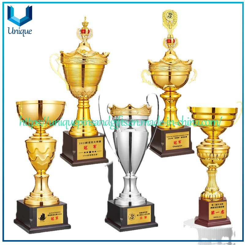 Disponibles Trofeo de Metal en oro, plata, Cobre con Logo Grabado, Copas Trofeo Medalla de Premio