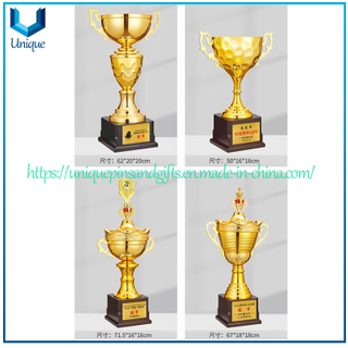  Trofeo de metal de gran tamaño personalizado: oro, plata y cobre para deportes como baloncesto, fútbol, ​​voleibol, copas para competiciones y juegos escolares Recuerdos de alta calidad