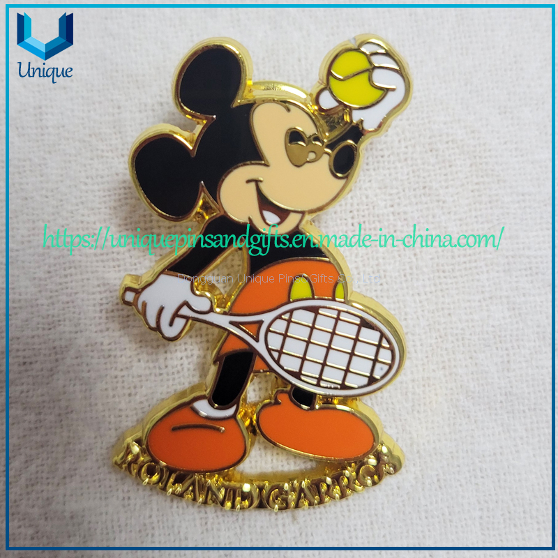 Pin de metal de decoración personalizada, boutique de lujo de Mickey de dibujos animados, broche de metal de Mickey de recuerdo de moda