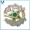 Insignia de policía militar chapada en oro y plata personalizada en dos tonos, insignia de metal de Qatar de los Emiratos Árabes Unidos, alfiler de sombrero 3D, alfiler de cuello, 