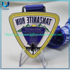 Medalla deportiva de Tanzania de diseño personalizado, medallón de premio de impresión UV de esmalte suave con cinta de impresión de transferencia de calor