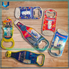 Abridor de botellas personalizado con imán para nevera, abridor de botellas de artesanía de metal con logotipo nacional famoso para regalos de recuerdo