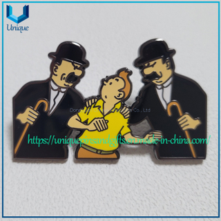 Personalizar Broche personnalisee Pin de Tintiin de dibujos animados, Pin de solapa de metal de regalo de recuerdo de decoración de moda en esmalte duro
