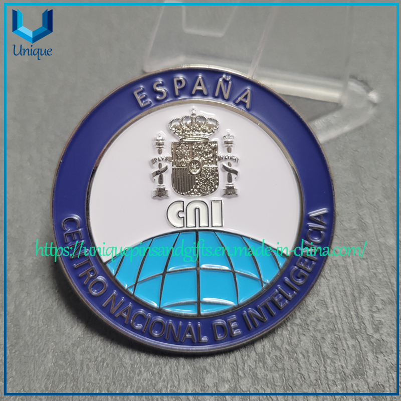 Personalizar la moneda del Desafío de España, moneda conmemorativa de la Policía Militar en relieve 3D 