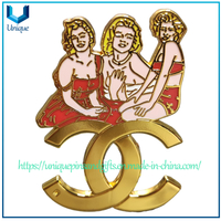 Pin de solapa personalizado de Fancy Fasion Docoration, canal Marylin Pinmaker, broche de metal variado de varios colores