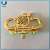 Insignia de Pin de solapa plateada y dorada 3D de Commando Moniteur personalizada, insignia de metal de la policía militar con embrague de mariposa 