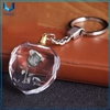 Llavero de decoración de moda, logotipo de impresión personalizado o llavero de regalo de recuerdo de cristal con flash LED con logotipo grabado en 3D integrado