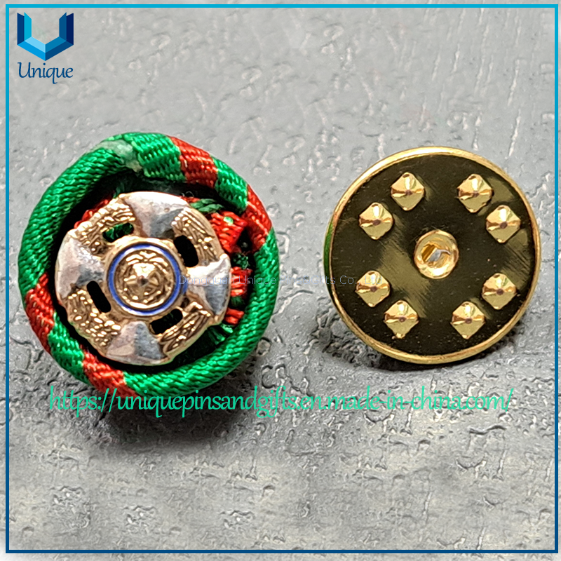 Pernos de encargo del cuello del metal de la cinta, Pin militar del metal de Italia de la galjanoplastia de dos tonos, Pin del cuello, Pin militar de la ropa