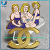 Pin de solapa personalizado de Fancy Fasion Docoration, canal Marylin Pinmaker, broche de metal variado de varios colores