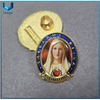 Pin de solapa personalizado de la escuela de Guatemala, broche de metal de recuerdo de oro 3D Sedes Sapientiae con epoxi con pin de seguridad de tapa plana