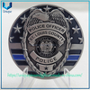 Chapado en plata antigua, moneda de desafío de policía estadounidense personalizada de sable y rifle 3D de doble cara, medalla conmemorativa 