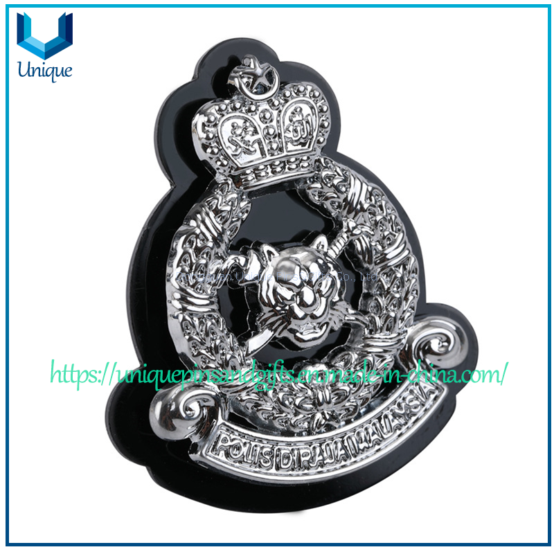 Alfiler de sombrero chapado en dos tonos de alta calidad, alfiler de cuello, insignia de metal, emblema de sombrero de polic&iacute;a-2