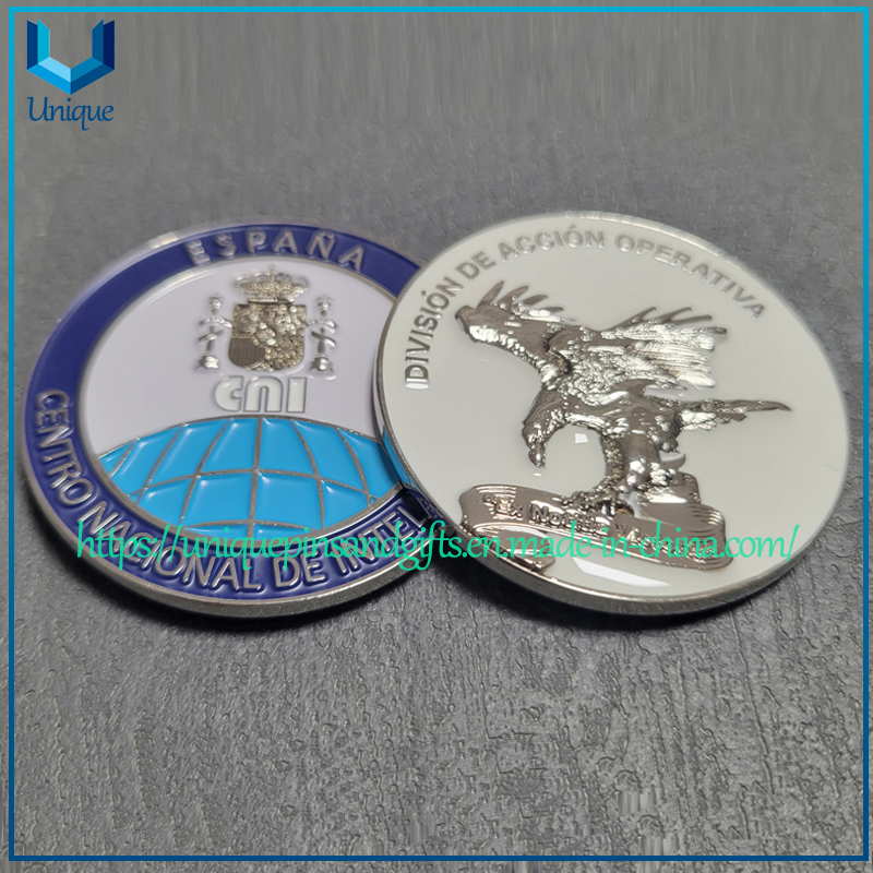 Personalizar la moneda del Desafío de España, moneda conmemorativa de la Policía Militar en relieve 3D 