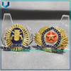 Emblema de policía militar personalizado, insignia de metal de Brasil chapado en dos tonos dorado y plateado, broche de Metal de bronce troquelado