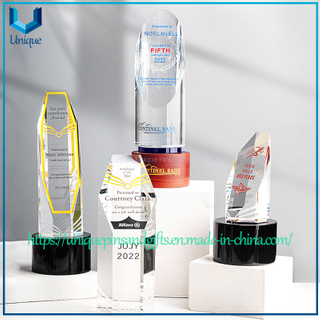 Trofeo de cristal personalizado K9 con base de madera, trofeo de copa de medalla de recuerdo de diseño creativo