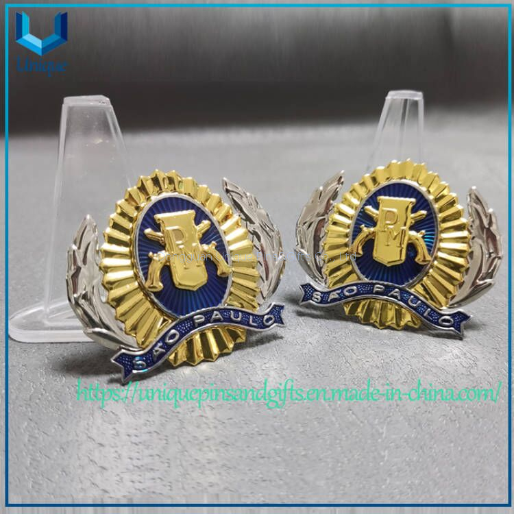 Insignia de metaetiqueta de polic&iacute;a 3D personalizada de Brasil-7