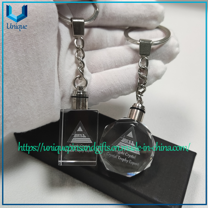 Llavero de cristal con logotipo de impresi&oacute;n personalizado 202311001