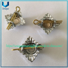 Alfiler de cuello militar personalizado de alta calidad, Bronce, oro y plata, alfiler de solapa de gorra, broche de Metal para uniforme militar