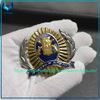 Emblema de policía militar personalizado, insignia de metal de Brasil chapado en dos tonos dorado y plateado, broche de Metal de bronce troquelado
