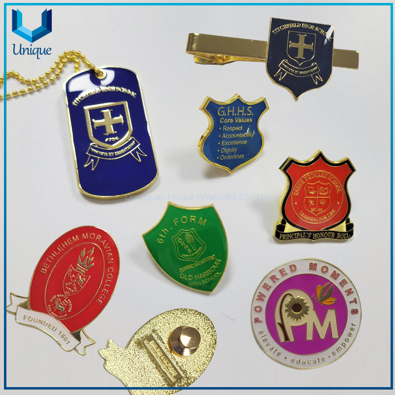 Gemelos personalizados de Artesan&iacute;a de Metal escolar de Jamaica de la mejor calidad, alfiler de corbata, placa de identificaci&oacute;n, llavero, broche de solapa de recuerdo de Metal en oro 