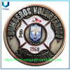 Die personalizado golpeado de doble lado níquel antiguo bronce 3d columbia santa marta bomberos voluntarios voluntarios