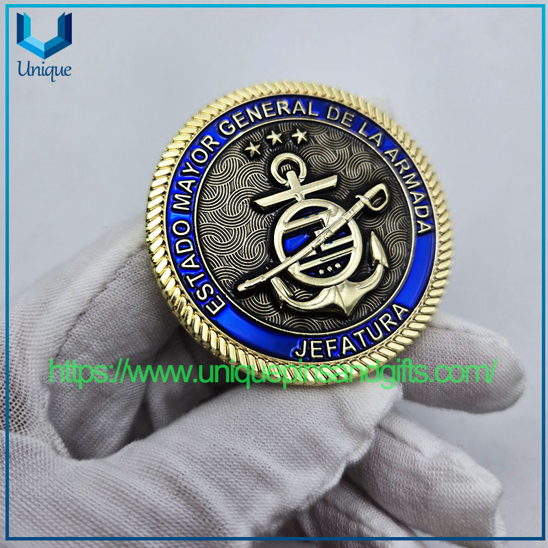 Dise&ntilde;o personalizado Armada de M&eacute;xico Metal Metal Coin (4) 