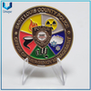 Moneda conmemorativa de la policía de metal personalizada en esmalte suave de 2,25 pulgadas, monedas conmemorativas de metal de la marina del ejército, moneda de metal de esmalte suave 