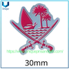Venta al por mayor de banderas de mapas nacionales de Qatar, insignias de emblemas nacionales, pegatinas para teléfonos móviles, insignias de metal en el pecho para regalos conmemorativos de turismo de festivales