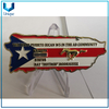 Personalice la moneda de esmalte suave de 2 tonos, Puerto Rica W5 USA AB Moneda comunitaria, moneda de oro 3D, moneda de la Armada de USN militar