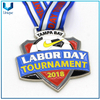 Medalla de torneos del Día del Trabajo, Medalla de souvenirs, personalice la medalla de diseño con cordón, Medalla de aleación de zinc fundida a presión con esmalte suave