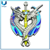 Personalice la insignia del premio 3D, la insignia de la moneda 3D, la insignia de souvenirs, el PIN de la solapa del fundido del fundido en oro