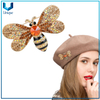 Joyería de moda Sombrero de rhinstone Pin, broches de metal con diamante, broches de cisne de ojo de gato, broche elegante de cristal