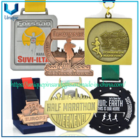  Personalizado 3D Metal dorado Lucha libre Bicicleta Ciclismo Natación Judo Karate Bicicleta Correr Fútbol Carreras Fútbol Finalizador Triatlón Maratón Medalla deportiva