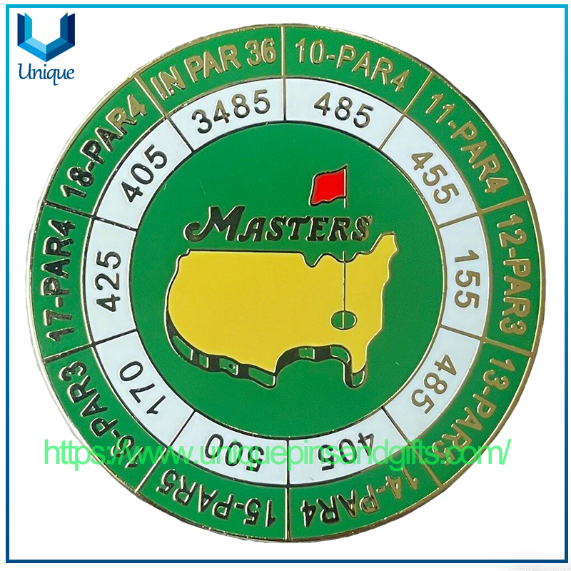 Nuevo Scorecard Marcador de bola de Golf Master's Tournament Scorecard marcador de pelota