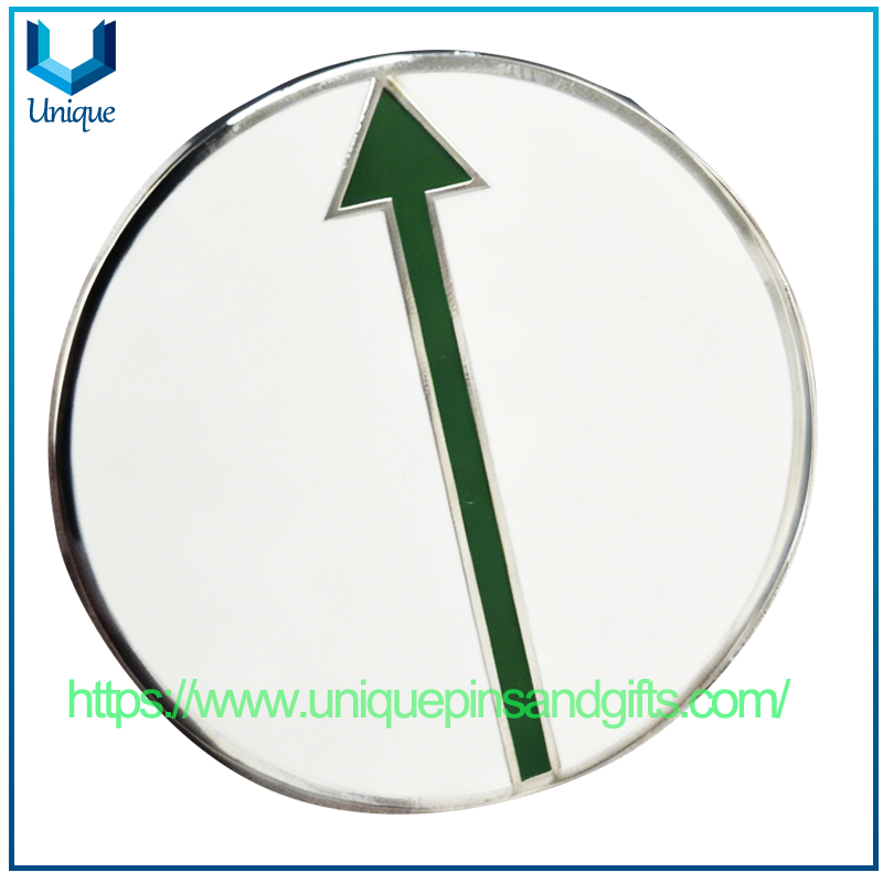 Marcador de pelota de golf de metal con logotipo personalizado y accesorios de golf con clip flexible