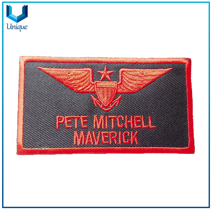 Etiqueta de bordado para equipaje, insignia de embotación militar para uniforme, plancha en parches de bordado para accesorios de ropa