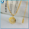 Diseño personalizado 925 Charm de plata esterlina Colgante de la moneda, Fábrica Custom Holdolkout Necklace con chapado en oro