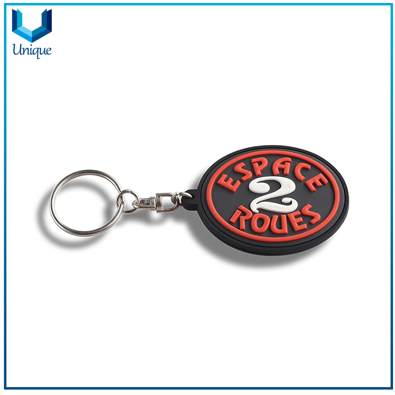 Personalice el logotipo de diseño para regalos corporativos, llavero de goma PVC para regalos promocionales, llavero de la moda Souvernir
