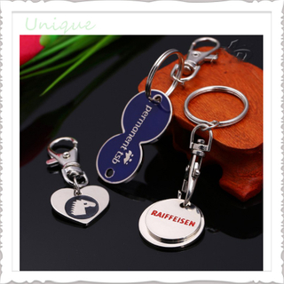 Token de moda único con llavero, carro de esmalte de metal tokey coin llavero personalizar para regalos