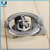 Fábrica al por mayor de manualidades de metal, personalice la hebilla de cinturón de cuero de aleación de zinc 3D, hebilla de metal de recorte de moda