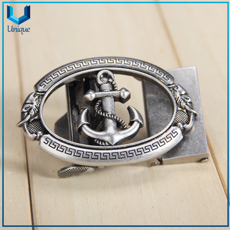 Fábrica al por mayor de manualidades de metal, personalice la hebilla de cinturón de cuero de aleación de zinc 3D, hebilla de metal de recorte de moda