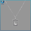 Crystal Decorado 925 Collar de plata Colgante, Custom Gold 925 Silver Hip Hop Pendant