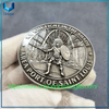 Moneda de policía personalizada con revestimiento de dos tonos de bronce antiguo + plata antigua de 2,25 pulgadas