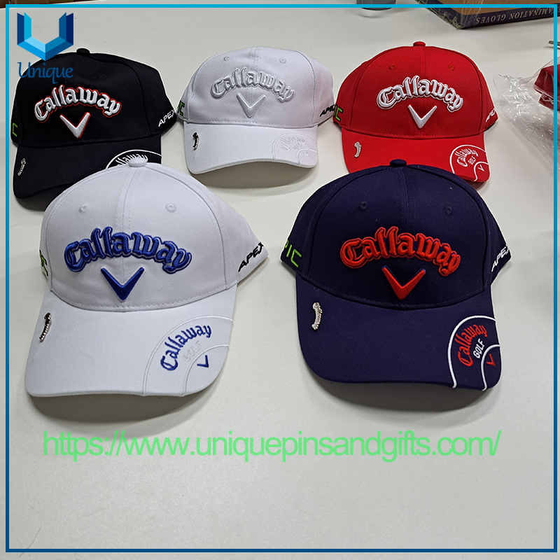Gorra de béisbol con bordado 3D de Callaway Golf y pin de metal con logotipo