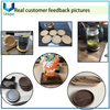 Fábrica al por mayor Fábrica de bambú de bambú de corcho de bambú de bambú de beech taza de té de madera conjunto con logotipo de tamaño personalizado