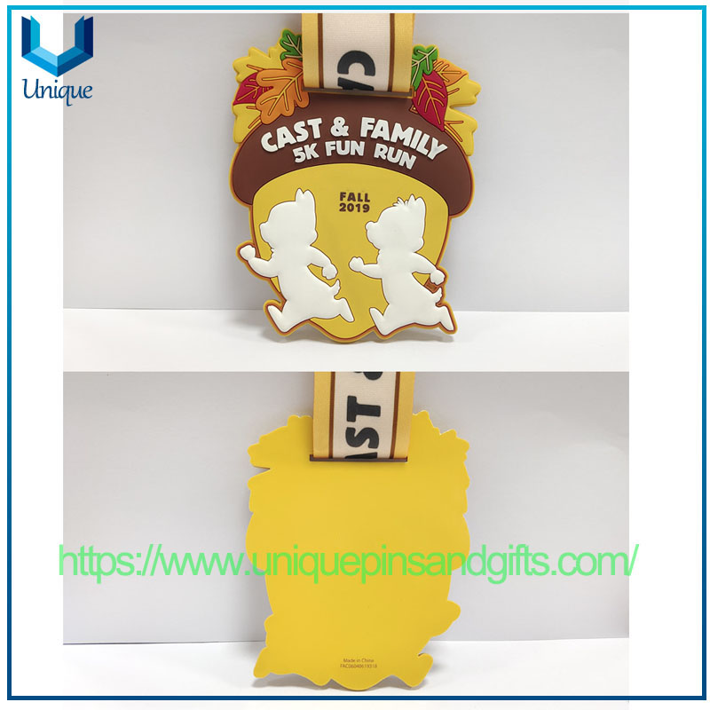 Medallas de pl&aacute;stico de caucho blando de caucho suave de PVC (10) 