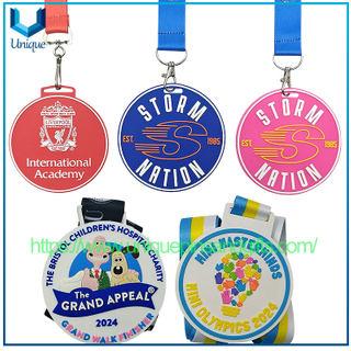Medalla personalizada de la medalla de goma de PVC PVC personalizada Medalla de recuerdo con cinta para eventos de promoción