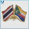 Pin desplazado de bandera doble de Tailandia personalizado