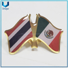 Pin desplazado de bandera doble de Tailandia personalizado