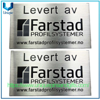 Compañía de diseño personalizada Placa de metal de acero inoxidable